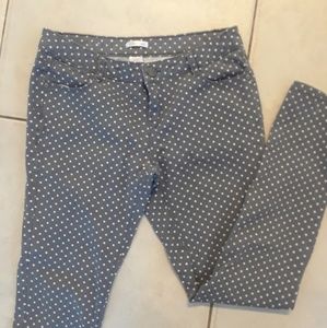 2 for $25 Gray White Polka Dot Skinny Jeans